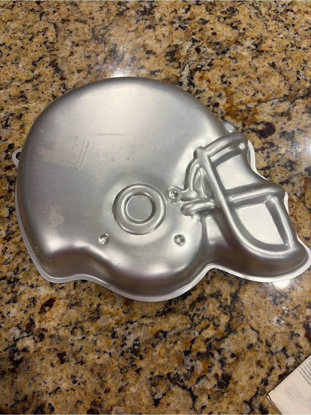 Vintage Wilton Football Helmet Cake Pan Mold #2105-3510 with instructions